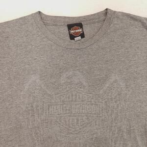 Harley Davidson Casual Short Sleeve Graphic Shirt Mens Size Extra Large XL Gray